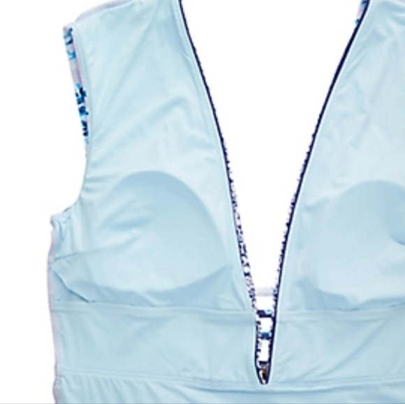 nanette lepore Priya Plunge Swimsuit, Lavender Trails,  12 - Picture 5 of 11